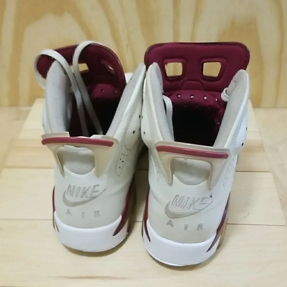 NIKE AIR JORDAN 6 RET RO OG BG OFF WHITE-MAROON SZ 11 - Picture 4 of 7